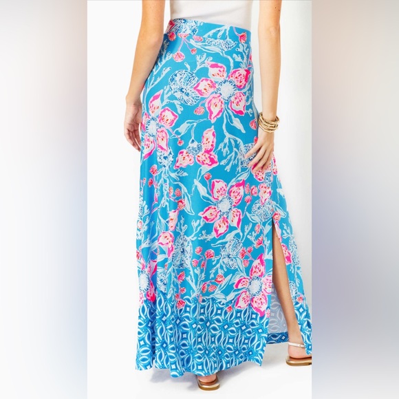Lilly Pulitzer Adea Maxi Skirt in Multi Bahamian Rhapsody Engineered - Picture 3 of 5